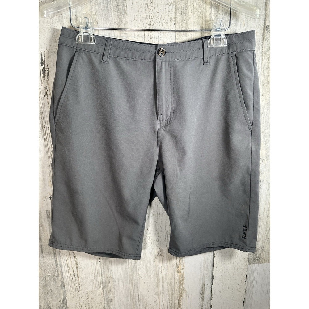REEF stretch Board Shorts hybrid Men's 30 swim surf inseam 9" Gray Performance